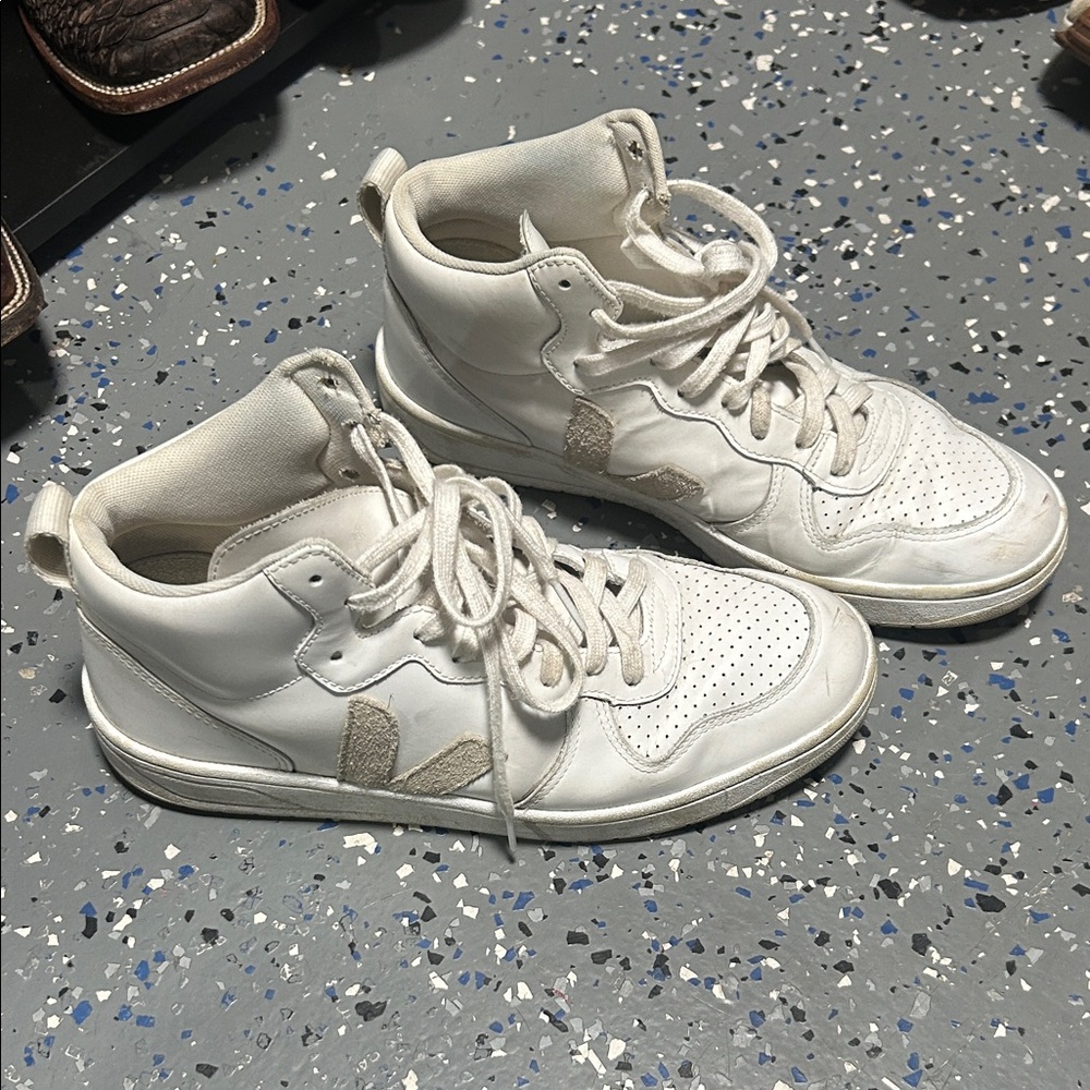 Veja White High-Top Sneakers